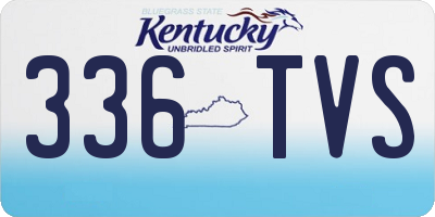 KY license plate 336TVS
