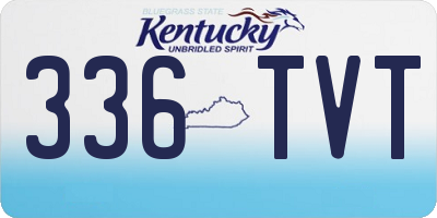 KY license plate 336TVT