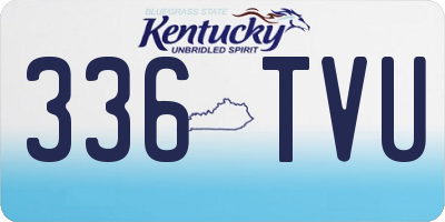 KY license plate 336TVU