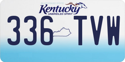 KY license plate 336TVW