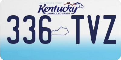 KY license plate 336TVZ