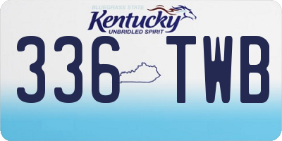KY license plate 336TWB