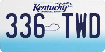 KY license plate 336TWD