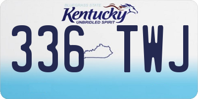 KY license plate 336TWJ
