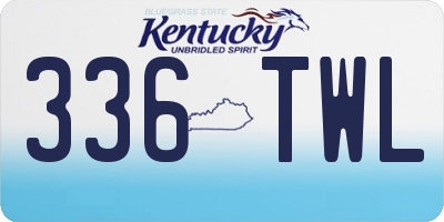 KY license plate 336TWL