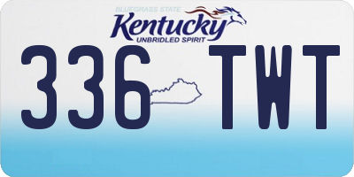 KY license plate 336TWT