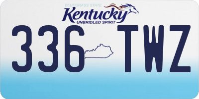 KY license plate 336TWZ