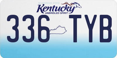 KY license plate 336TYB