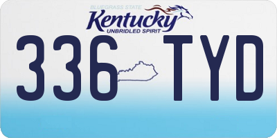 KY license plate 336TYD