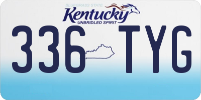 KY license plate 336TYG