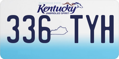 KY license plate 336TYH