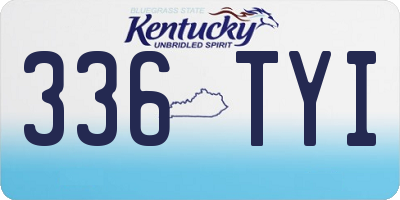 KY license plate 336TYI