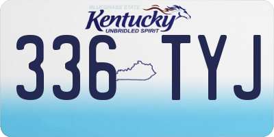 KY license plate 336TYJ