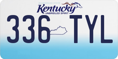 KY license plate 336TYL