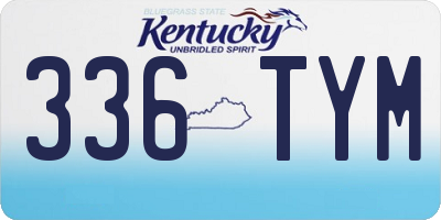 KY license plate 336TYM