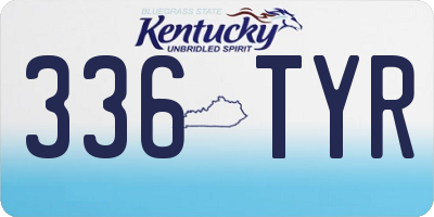 KY license plate 336TYR