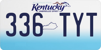 KY license plate 336TYT