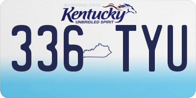 KY license plate 336TYU