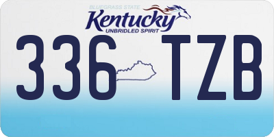 KY license plate 336TZB
