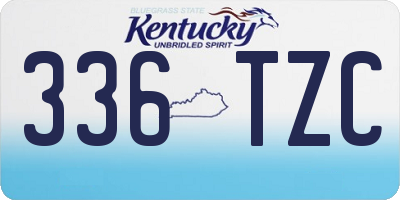 KY license plate 336TZC