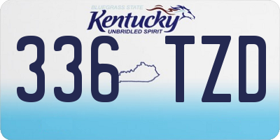 KY license plate 336TZD