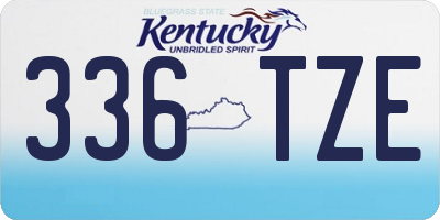 KY license plate 336TZE