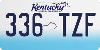 KY license plate 336TZF