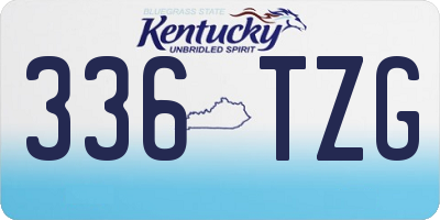 KY license plate 336TZG