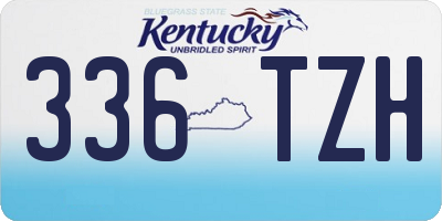 KY license plate 336TZH
