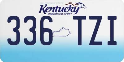 KY license plate 336TZI
