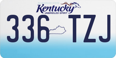 KY license plate 336TZJ