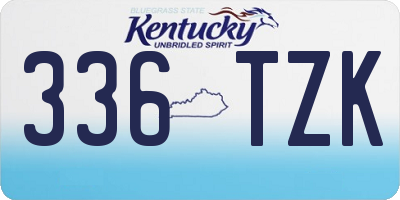 KY license plate 336TZK