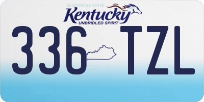 KY license plate 336TZL