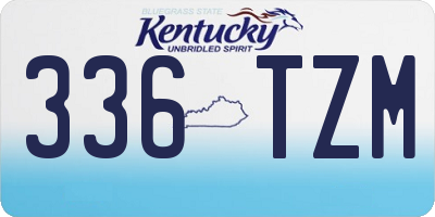 KY license plate 336TZM