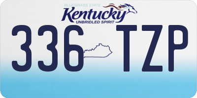 KY license plate 336TZP