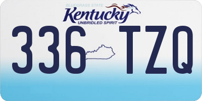 KY license plate 336TZQ