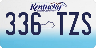 KY license plate 336TZS