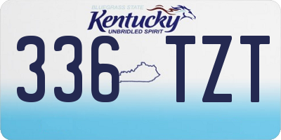 KY license plate 336TZT