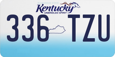 KY license plate 336TZU