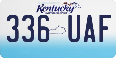 KY license plate 336UAF