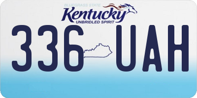 KY license plate 336UAH