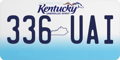 KY license plate 336UAI