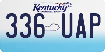 KY license plate 336UAP