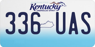 KY license plate 336UAS