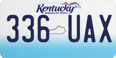 KY license plate 336UAX