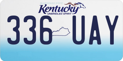 KY license plate 336UAY