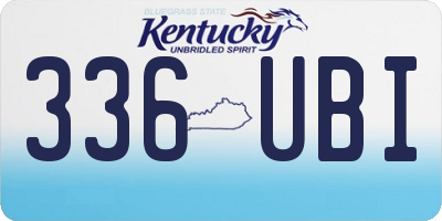 KY license plate 336UBI
