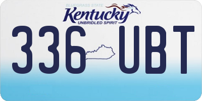 KY license plate 336UBT