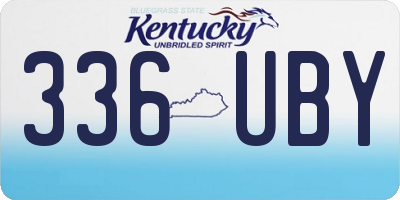 KY license plate 336UBY
