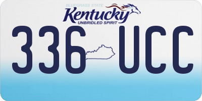 KY license plate 336UCC